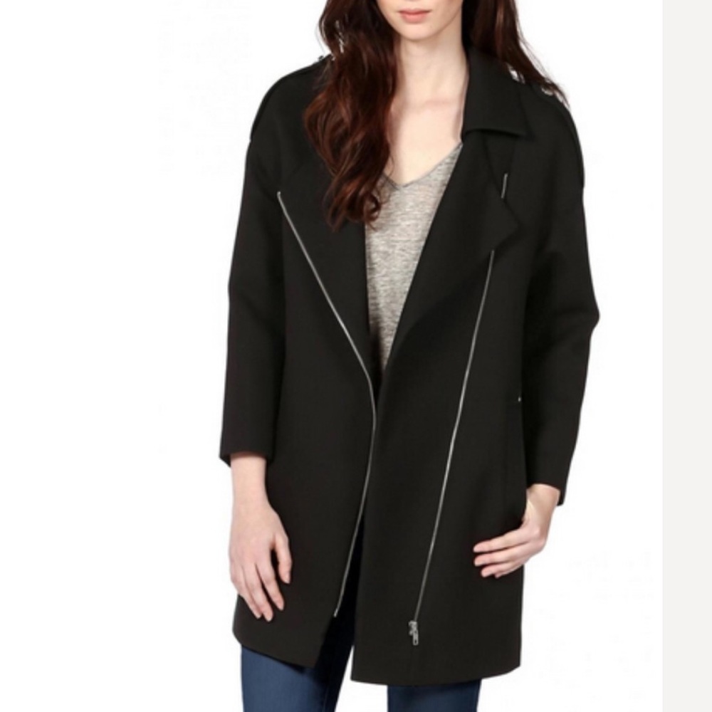 SOIA & KYO Black Zip Coat